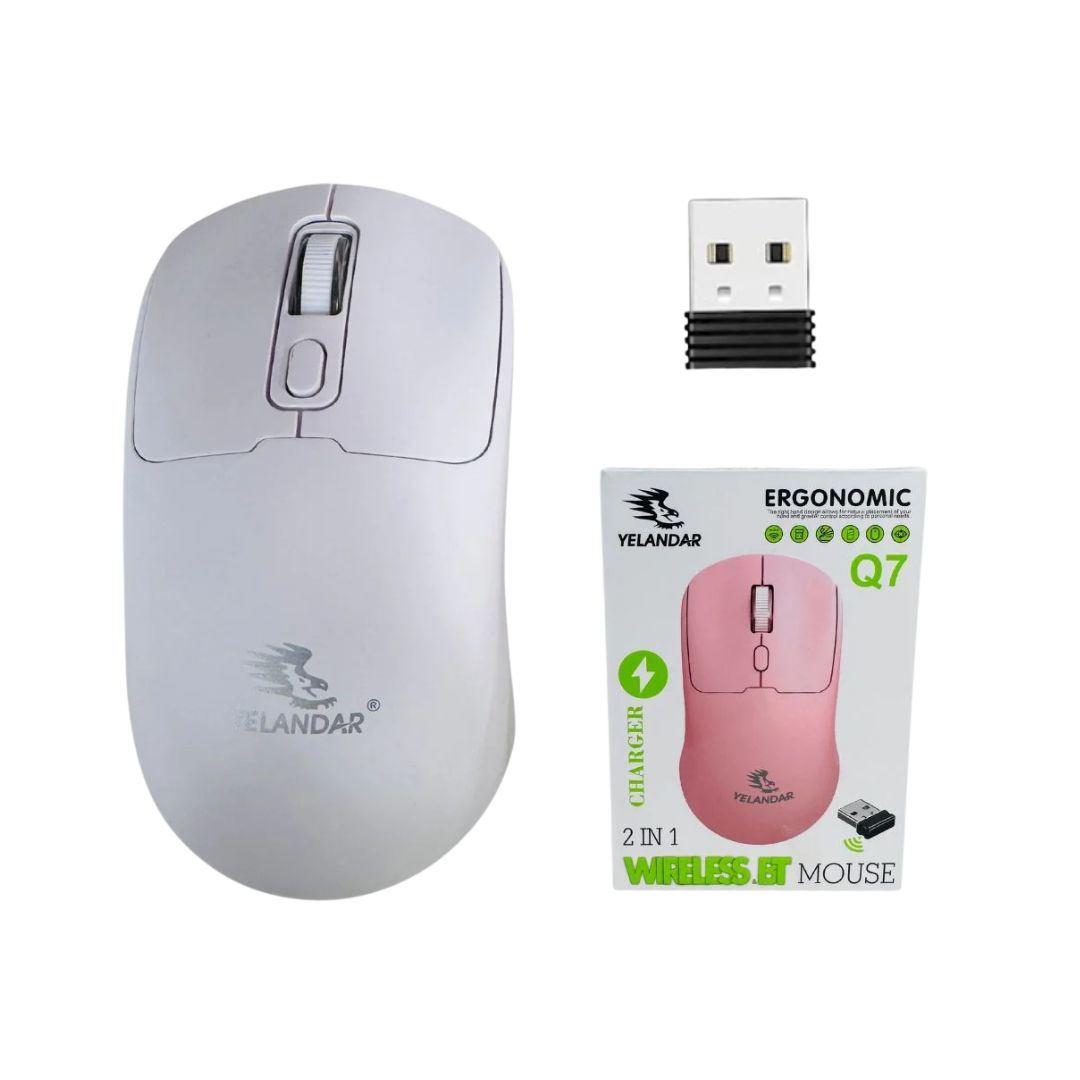 Mouse Inalámbrico Recargable Bluetooth Led Rgb 2 En 1